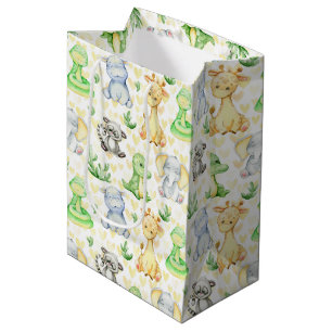 Niedliche Safari Animals Geschenktasche Mittlere Geschenktüte