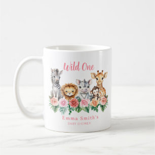 Niedliche Safari Animals Girl Baby Dusche Tasse - 
