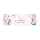 Niedliche Safari Animals Girl Geburtstagsfeier Rüc (Vorne)