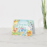 Niedliche Safari-Dschungel-Baby-Dusche danken