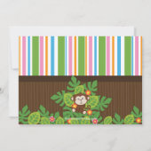 Niedliche Safari-Dschungel-Geburtstags-Party Einladung (Rückseite)