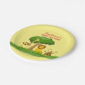 Niedliche Safari-Dschungel-Tier-kundenspezifische Pappteller (Schrägansicht)