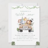 Niedliche Safari Feiertagskarte (Vorderseite)