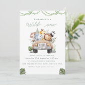 Niedliche Safari Feiertagskarte (Stehend Vorderseite)