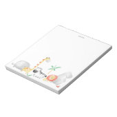 Niedliche Safari Freunde Tropisch Notizblock (Rotiert)