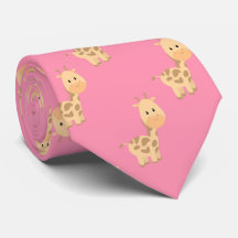 Niedliche Safari Giraffe Rosa Krawatte
