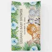 Niedliche Safari Jungle Animals Kinderdusche Banner (Vertikal)