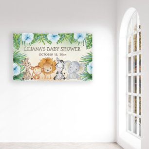 Niedliche Safari Jungle Animals Kinderdusche Banner