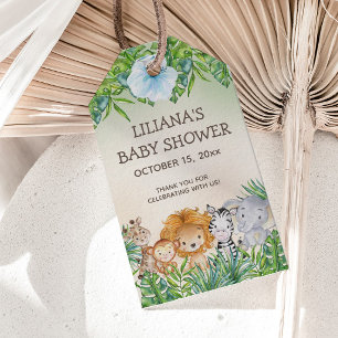 Niedliche Safari Jungle Animals Kinderdusche Geschenkanhänger