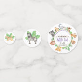 Niedliche Safari Jungle Boys Babydusche Konfetti (Rückseiten)