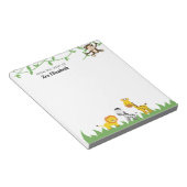 Niedliche Safari-Jungle-Tiere vom Schreibtisch aus Notizblock (angewinkelt)