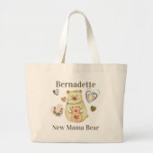 Niedliche Safari-Mama mit Name oder Monogramm zu g Jumbo Stoffbeutel (Vorne)