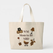 Niedliche Safari-Mama wird mit Initial-Monogramm g Jumbo Stoffbeutel (Rückseite)