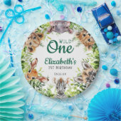 Niedliche Safari-Tiere 1. Geburtstag Pappteller (Party)