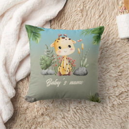 Niedliche Safari Tiere 2 Seiten Giraffe Tiger Kind Kissen