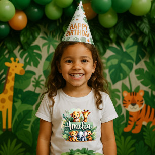Niedliche Safari Tiere Amelia Kinder T-Shirt