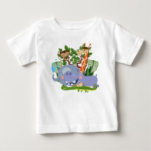 Niedliche Safari-Tiere Baby T-shirt