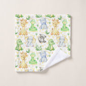 Niedliche Safari Tiere Badetuch Set (Waschlappen)