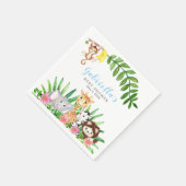 Niedliche Safari-Tiere | Blue Baby Boy Dusche Serviette (Ecke)