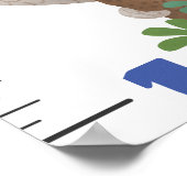 Niedliche Safari-Tiere Cartoon-Wachstumstabelle Poster (Ecke)