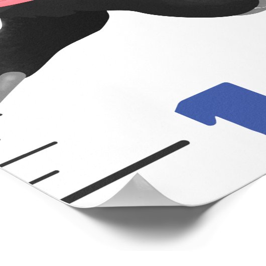 Niedliche Safari-Tiere Cartoon-Wachstumstabelle Poster (Ecke)