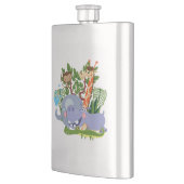 Niedliche Safari-Tiere Flachmann (Links)