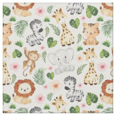 Niedliche Safari-Tiere für Kinder Stoff (Nahaufnahme)