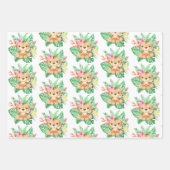 Niedliche Safari-Tiere Geschenkpapier Set (Vorderseite 3)