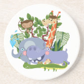 Niedliche Safari-Tiere Getränkeuntersetzer (Vorne)