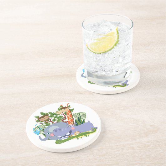 Niedliche Safari-Tiere Getränkeuntersetzer (Seite)