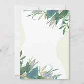 Niedliche Safari Tiere Grünes Thema Kinderdusche Einladung (Rückseite)