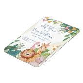 Niedliche Safari Tiere Grünes Thema Kinderdusche Magnet (Linke Seite)