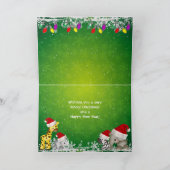 Niedliche Safari-Tiere in der Feiertagskarte (Innenseite)