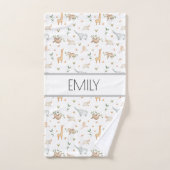 Niedliche Safari-Tiere Kinder Badetuch Set (Handtuch)