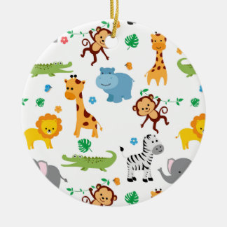 Niedliche Safari Tiere Kinderzimmer Muster Tote Ta Keramik Ornament