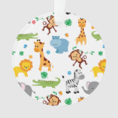 Niedliche Safari Tiere Kinderzimmer Muster Tote Ta Ornament (Vorderseite)