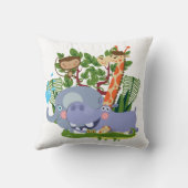 Niedliche Safari-Tiere Kissen (Rückseite)