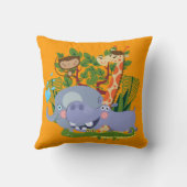 Niedliche Safari-Tiere Kissen (Rückseite)