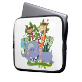 Niedliche Safari-Tiere Laptopschutzhülle (Vorderseite Links)