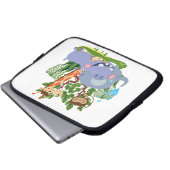 Niedliche Safari-Tiere Laptopschutzhülle (Vorne Knopf)