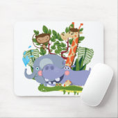 Niedliche Safari-Tiere Mousepad (Mit Mouse)