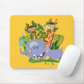 Niedliche Safari-Tiere Mousepad (Mit Mouse)