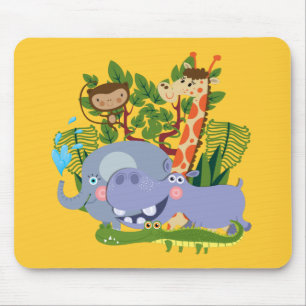 Niedliche Safari-Tiere Mousepad