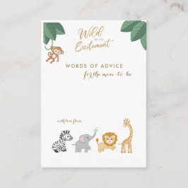 Niedliche Safari Tiere Neue Mommy Advice Duschkart Hinweiskarte