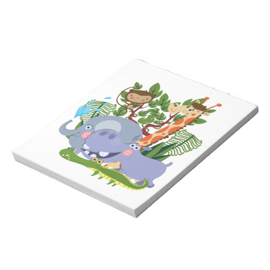Niedliche Safari-Tiere Notizblock (Rotiert)