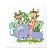 Niedliche Safari-Tiere Notizblock (Vorderseite)