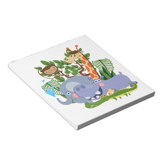 Niedliche Safari-Tiere Notizblock (angewinkelt)