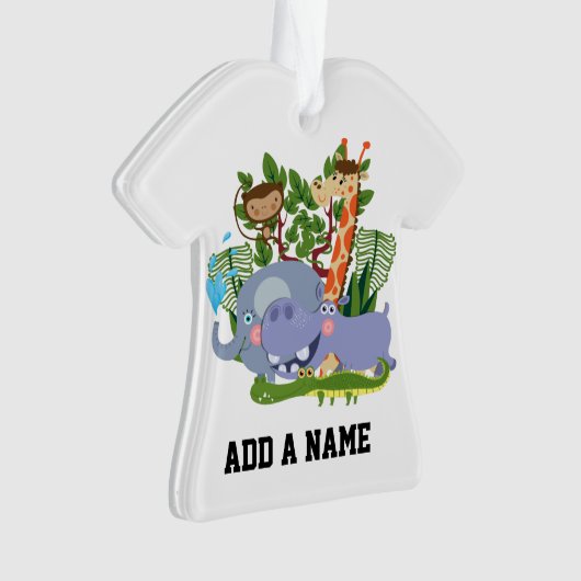 Niedliche Safari-Tiere Ornament (Vorderseite)