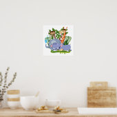 Niedliche Safari-Tiere Poster (Küche)