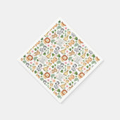 Niedliche Safari-Tiere Serviette (Ecke)